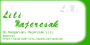 lili majercsak business card